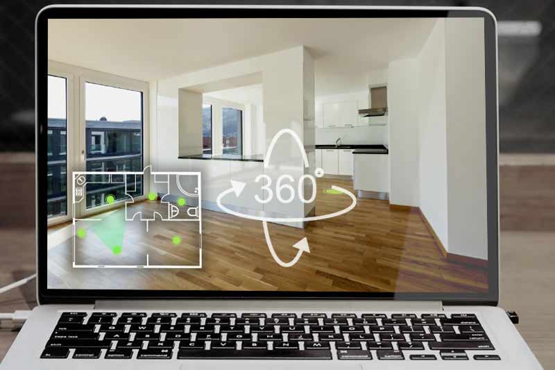 Virtueller 360-Grad-Rundgang auf Makler-Website
