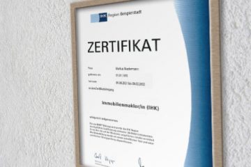 IHK Zertifikat Immobilienmakler