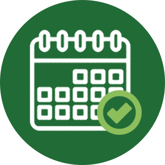 Icon Besonderheiten hervorheben Icon Kalender - Kürzere Vermarktungsdauer