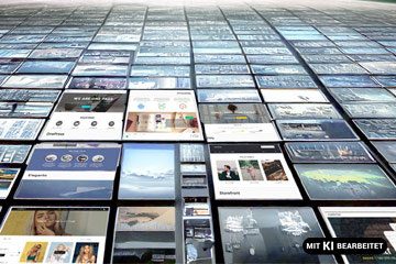 Viele Screens mit WorPress-Themes verdeutlichen die riesige Auswahl