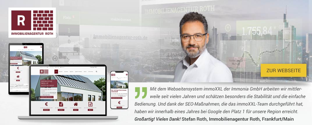 Website von Immobilienagentur Roth