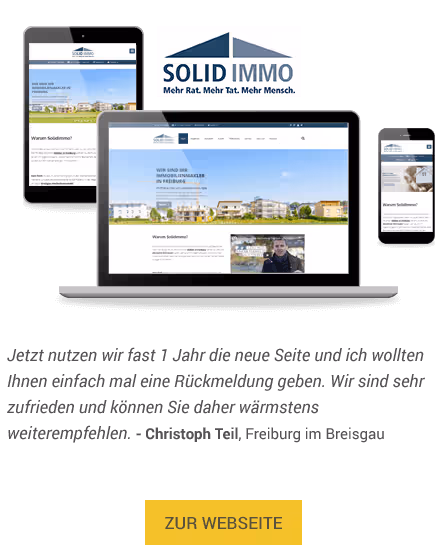 Maklerhomepage in Freiburg von Solidimmo