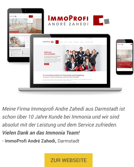 Immobilien Website von Zahedi