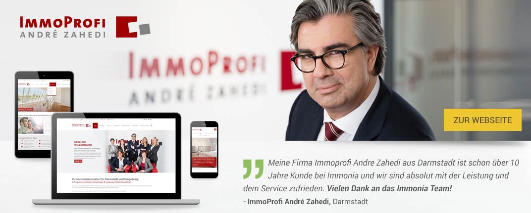 Immobilien Website von Zahedi