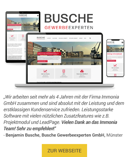 Immobilienmakler-Website von Busche in Münster