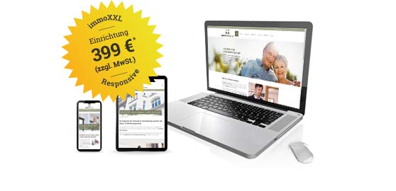Immobilienmakler Website Produkt Full Responsive