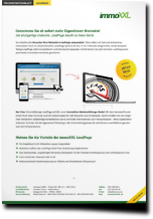 Produktdatenblatt für Immobilienmakler Homepage Produkt Leadpage (PDF)